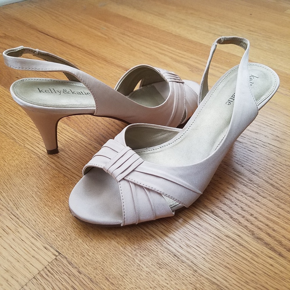 Champagne Gold Strappy Peep Toe Shoes